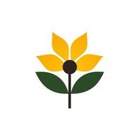 AI generated Sustainable energy provider filled gradient logo. Eco friendly business value. Sunflower simple icon. Design element. Ai art for corporate branding, website vector