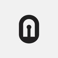 AI generated Home service monochrome glyph logo. Reliability business value. Lock abstract icon. Design element. Ai art for corporate branding, promotion campaign vector