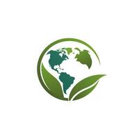 AI generated Electric utility company gradient line logo. Planet with leaves simple icon. Sustainable business value. Design element. Ai art for corporate branding vector