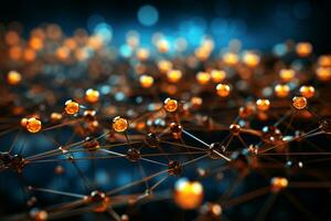 AI generated A conceptual design showcasing a molecular atom model, symbolizing scientific and medical concepts. photo