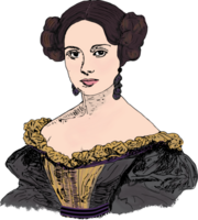 Portrait of Ada King, Countess Lovelace 1815 to 1852 png