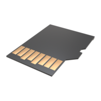 3d SD memória cartão Renderização - digital armazenamento dentro vívido detalhe png