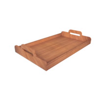 Realistic 3D Rendering of Wooden Serving Tray - Elegance and Functionality png