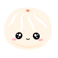 Cute Steamed Bun Mascot Character Kawaii Cartoon illustration png