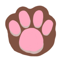 kat poot tekenfilm illustratie bruin kat poot png