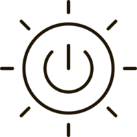 solare sole energia linea icona simbolo illustrazione png