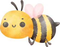 Cute Honey bee watercolor png