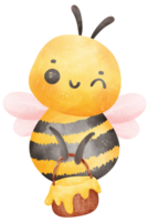 mon chéri abeille dessin animé aquarelle png