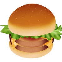 Lovely big hamburger png