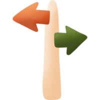 Orange et vert La Flèche png