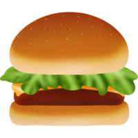 Lovely big hamburger png