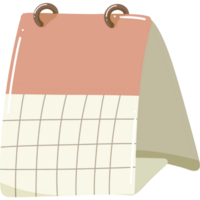 Pink and light yellow calender png