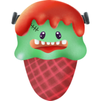 Little zombie ice cream png