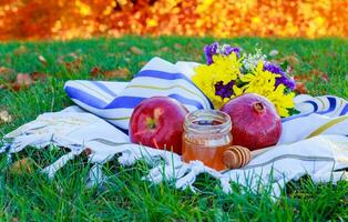 Jewish holiday Rosh Hashana new year celebration photo