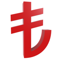 3d Rendern von Türkisch Lira Symbol png