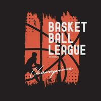 Basketball illustration typography graphic t-shirt and apparel design vector