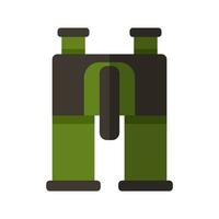Binoculars icon isolated on white background with long shadow. Vector illustration