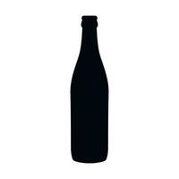 cerveza botella icono aislado en un blanco fondo, vector ilustración