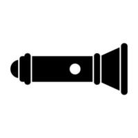 Flashlight icon in flat style isolated on white background. Vector illustration