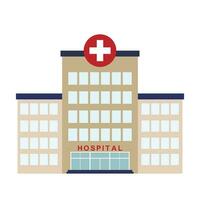 Hospital icon isolated on white background, Vector illustration.