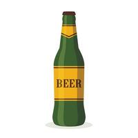 lager botella cerveza icono aislado en blanco antecedentes. vector ilustración