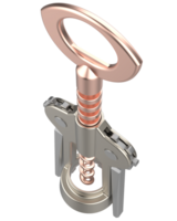 Corkscrew isolated on background. 3d rendering - illustration png