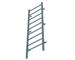 Wall ladder isolated on background. 3d rendering - illustration png