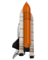 ruimte shuttle tafereel. perspectief visie geïsoleerd Aan achtergrond. 3d renderen - illustratie png