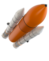 Space shuttle scene. Perspective view isolated on  background. 3d rendering - illustration png