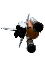 Space shuttle scene. Perspective view isolated on  background. 3d rendering - illustration png