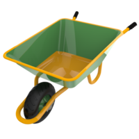 wheelbarrow isolated on background. 3d rendering - illustration png