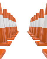 Traffic cone isolated on background. 3d rendering - illustration png