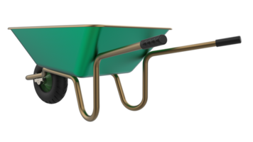 wheelbarrow isolated on background. 3d rendering - illustration png