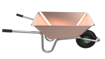 wheelbarrow isolated on background. 3d rendering - illustration png