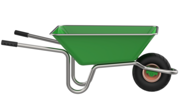 wheelbarrow isolated on background. 3d rendering - illustration png