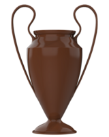 troféu em fundo. 3d Renderização - ilustração png