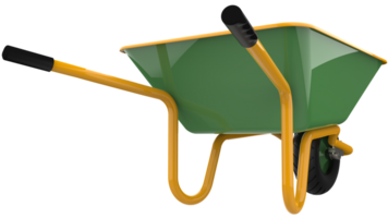 wheelbarrow isolated on background. 3d rendering - illustration png
