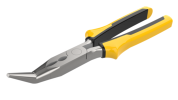 Pliers close-up scene isolated on background.  3d rendering - illustration png