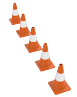 Traffic cone isolated on background. 3d rendering - illustration png