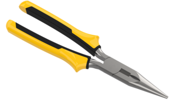 Pliers close-up scene isolated on background.  3d rendering - illustration png