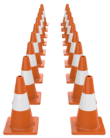 Traffic cone isolated on background. 3d rendering - illustration png