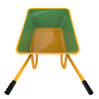 wheelbarrow isolated on background. 3d rendering - illustration png