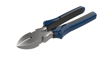 Pliers close-up scene isolated on background.  3d rendering - illustration png