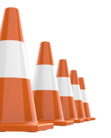 Traffic cone isolated on background. 3d rendering - illustration png