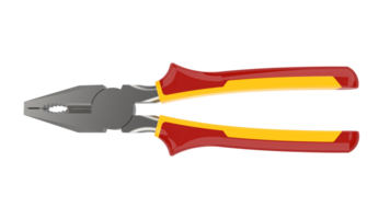 Pliers close-up scene isolated on background.  3d rendering - illustration png