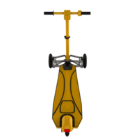 tres ruedas scooter de cerca escena aislado en antecedentes. 3d representación - ilustración png