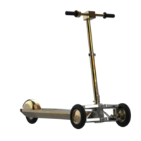 Three-wheel scooter close-up scene isolated on background. 3d rendering - illustration png