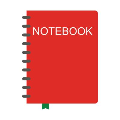 Orange Notebook icon isolated on white background, Vector illustration