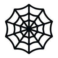 Spider web icon line isolated on white background. Vector illustration