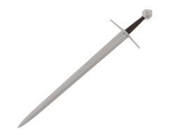 Long sword isolated on background. 3d rendering - illustration png